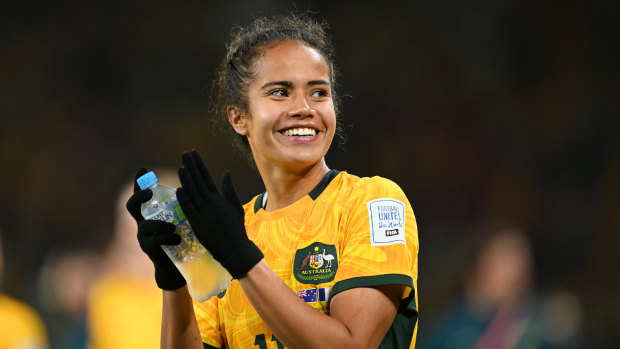 Matildas attacker Mary Fowler.