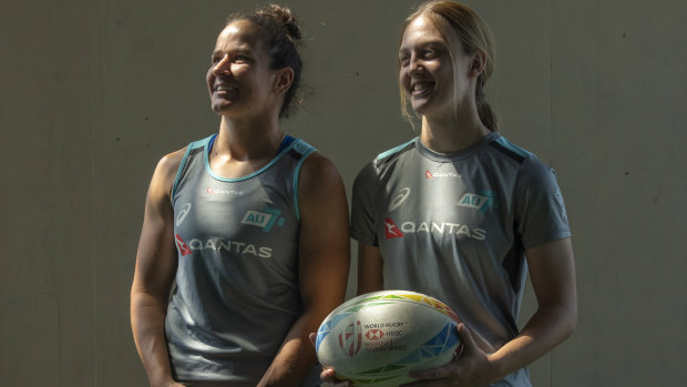 Golden girl and newcomer: Veteran co-captain Shannon Parry and young gun Georgia Hannaway. 