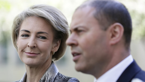 Treasurer Josh Frydenberg and Minister for small and family business Michaelia Cash unveiled the small business lending policy this month. 