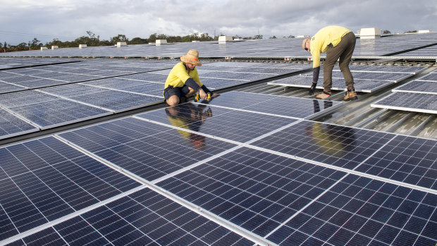 Only 10-15 per cent of  Queensland's grid power comes from renewables at present. 