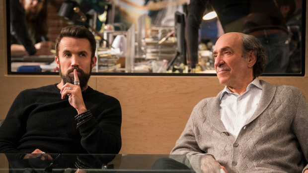 Rob McElhenney and F. Murray Abraham in the workplace comedy Mythic Quest: Raven's Banquet.