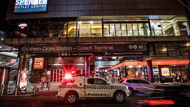 Police respond to an incident on Spencer Street on August 31.