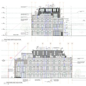 Plans submitted to VCAT for the proposed redevelopment of the Royal Hotel in Clifton Hill into apartments. 