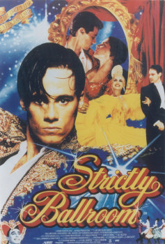 Poster advertising the film Strictly Ballroom starring Paul Mercurio