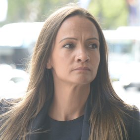 Jade Guven arriving at a court appearance in 2017.