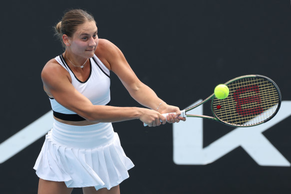 Marta Kostyuk upset Amanda Anisimova in the first round on Monday.