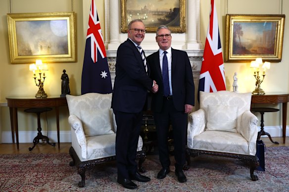On Saturday, Anthony Albanese appeared alongside his beleaguered British counterpart Keir Starmer at a summit in London.