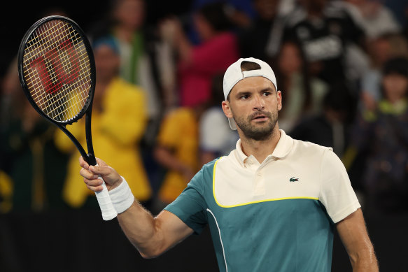 Grigor Dimitrov claims his second round win at the Australian Open.