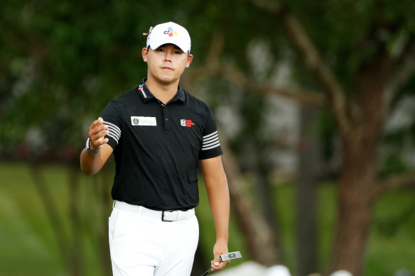Si Woo Kim has the lead after three rounds.