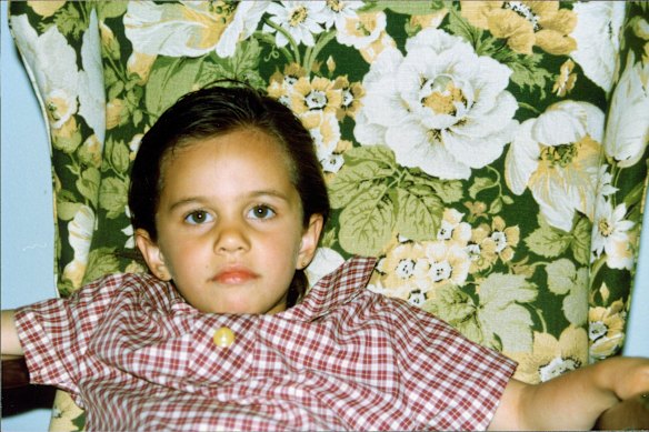 Turia as a six-year-old in her school uniform.