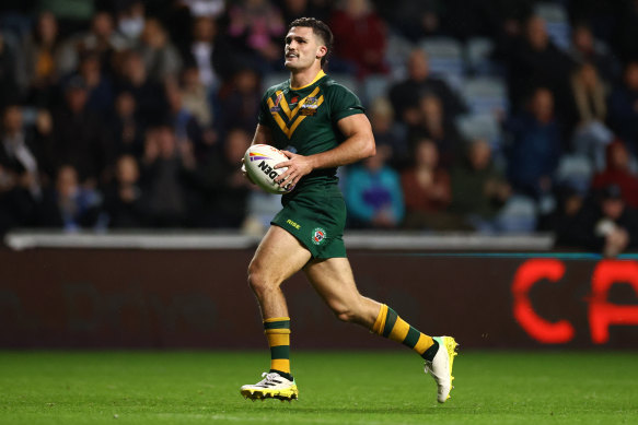 Nathan Cleary scored 28 points in his Kangaroos debut.