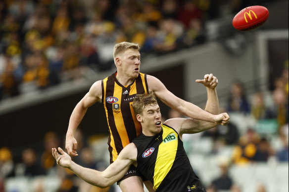 Battle within a battle: James Sicily and Tom Lynch.