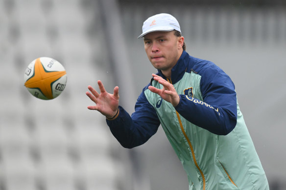 Darby Lancaster at Wallabies training this week.