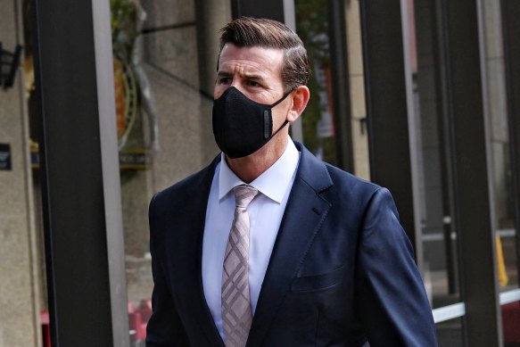 Ben Roberts-Smith arrives at the Federal Court in Sydney on Friday.