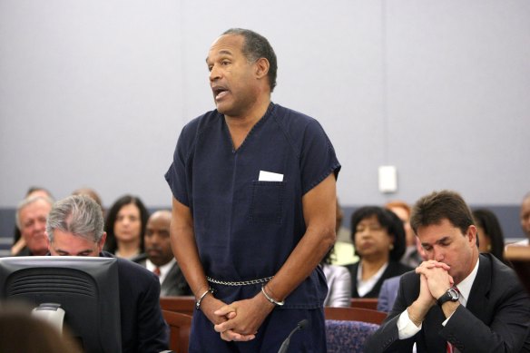 Simpson was sentenced to at least 15 years in prison for a hotel armed robbery in 2008.