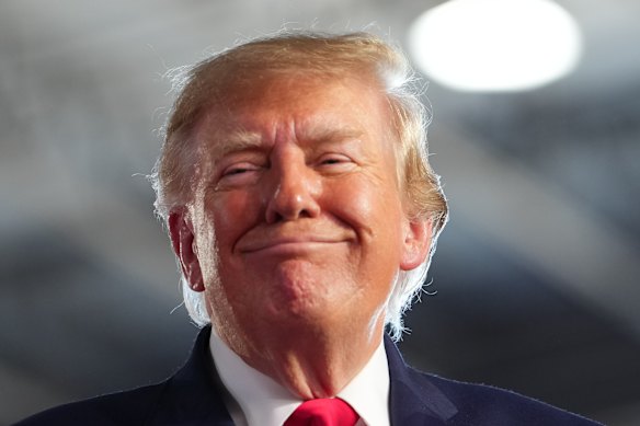 President Donald Trump rallies supporters at a campaign event in the Port of Corpus Christi, Texas, on Tuesday.