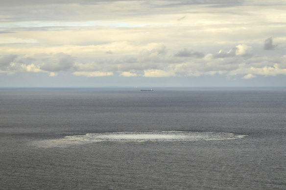 Baltık Denizi'ndeki gaz sızıntısının üstündeki sularda rahatsızlık. 