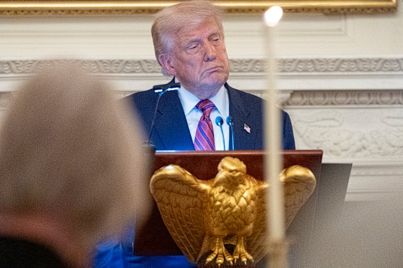 Trump at a dinner for Republican senators at the White House on Friday.