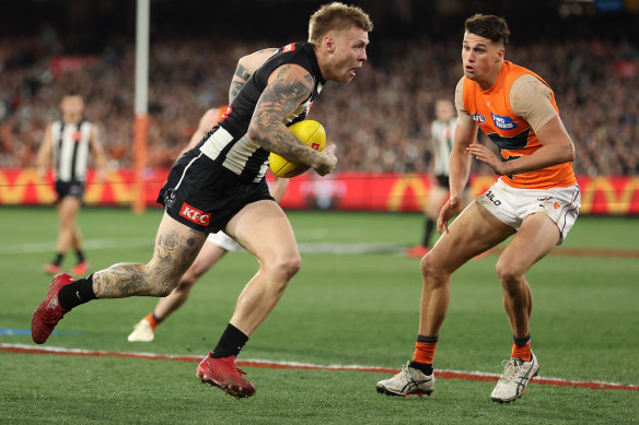 Jordan De Goey was the best afield with 34 disposals and a career-high 13 clearances.