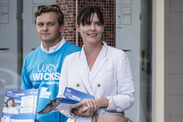 NSW upper house MP Taylor Martin and former federal Liberal MP Lucy Wicks pictured before the 2019 election.