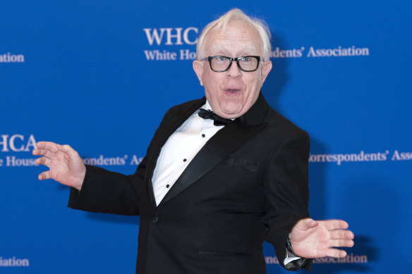 Comedian Leslie Jordan poses for photographers as he arrives at the annual White House Correspondents’ Association Dinner in Washington in April.