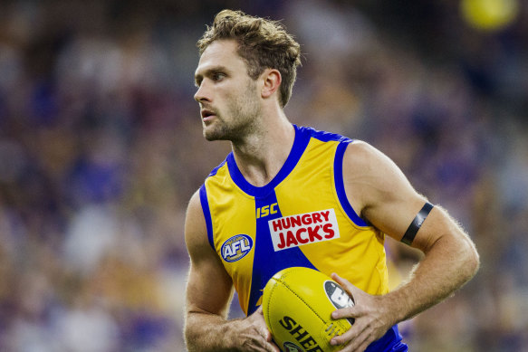 West Coast's Mark Hutchings was superb in shutting down Steele Sidebottom in last year's grand final.