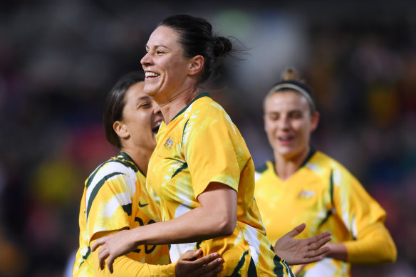 Emily Gielnik was on target for the Matildas on Tuesday night but they failed to make the most of other scoring opportunities.
