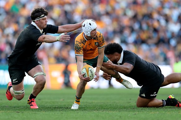 Declan Meredith was one of the few shining lights for the Wallabies on Saturday.