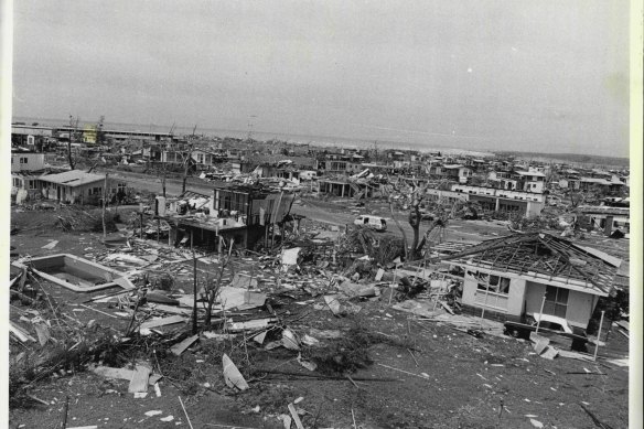 Wreckage left in Tracy’s wake. 