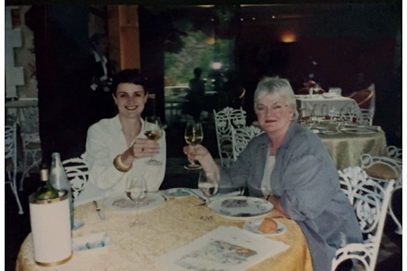 Alexander with then publisher Julie Gibbs in France in about 2000.