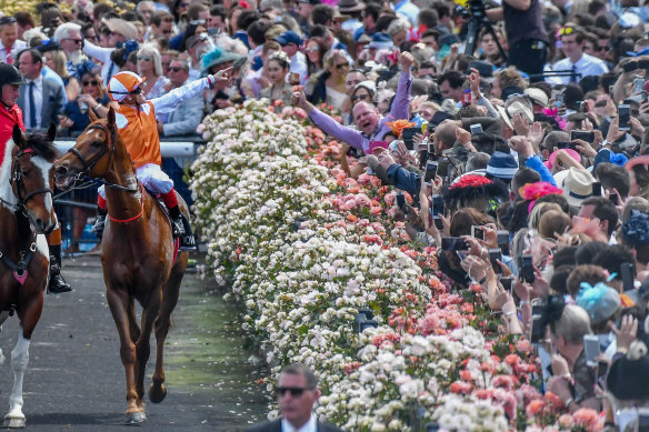 Crowds at last year's Melbourne Cup carnival.