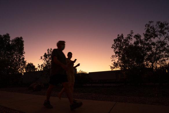 Travellers in quarantine at Howard Springs.