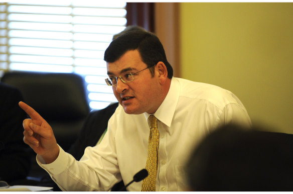 Daniel Andrews as health minister in 2010. 