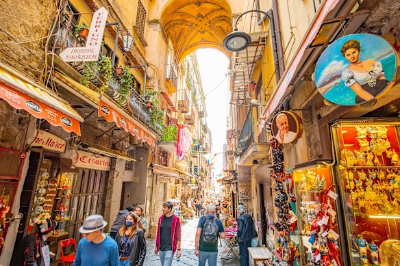 Via San Gregorio Armeno Street, Naples.