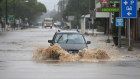 Laidley’s main street was underwater on Friday.