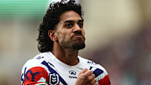 Alofi Khan-Pereira celebrates a try.