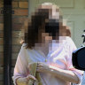 The former foster mother of William Tyrrell leaves her home in Sydney.