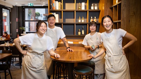 The team at Ondo cafe  (chef Levi Eun is second from the left) represents the new wave of Korean food in Melbourne.