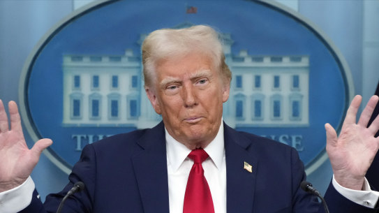 Donald Trump addressed reporters at the White House last week.