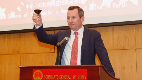 Premier Mark McGowan during the event organised by the Chinese Consulate in Perth.