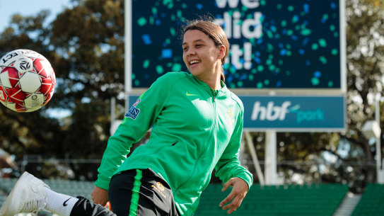 Sam Kerr after Australia and New Zealand won the right to host the 2023 World Cup.