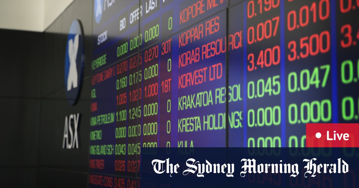Markets Live: ASX down 0.5 per cent, jobs rebound - The Sydney Morning Herald