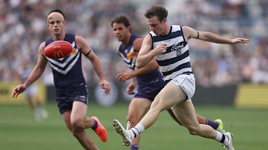 Max Holmes had a flying start to the season against Fremantle.