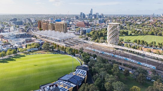 An image of Bates Smart’s proposal to redevelop Richmond Station.
