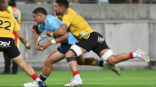 Mosese Tuipulotu made his Super Rugby debut against the Hurricanes. 