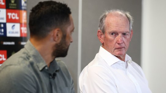 Father figure: Wayne Bennett wants the Tigers to unconditionally back Benji Marshall.