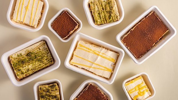 Assorted tiramisu at Siora.