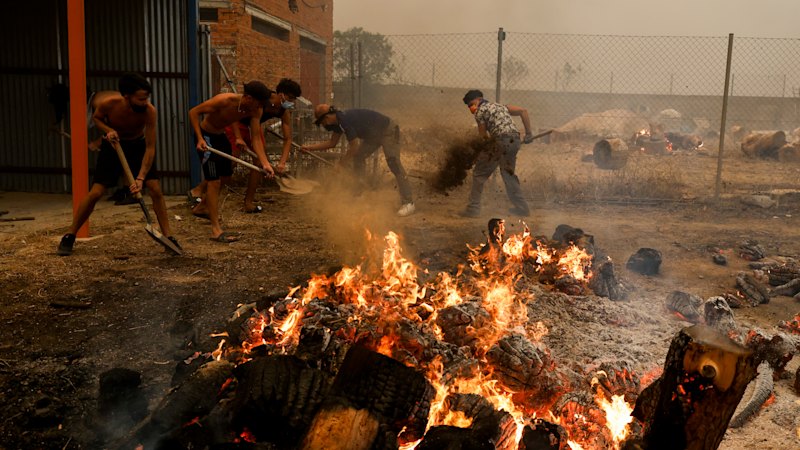 Wildfires threaten Bordeaux as more than 200,000 people flee flames in France, Spain