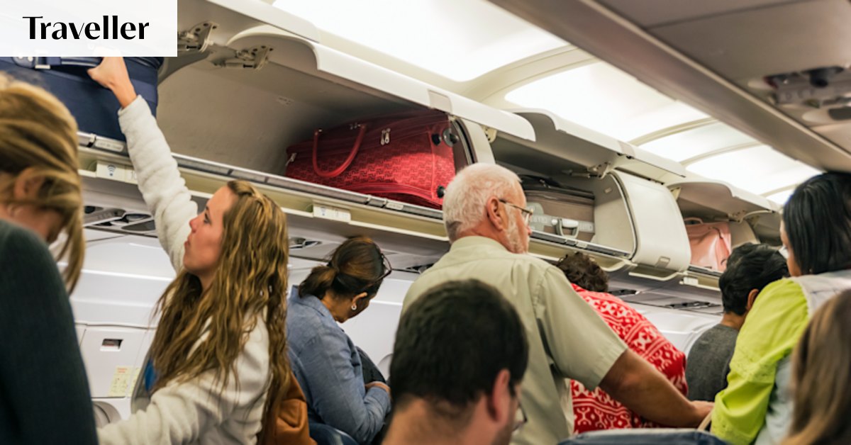 A passenger dropped their bag on my husband’s head, injuring him