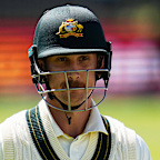 Australia’s Nic Maddinson walks back to the pavilion after his dismissal in the second Test.